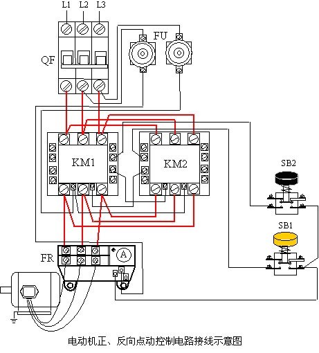 求三相异步电动机正反转电路图