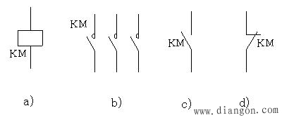 接触器各部件图形文字符号