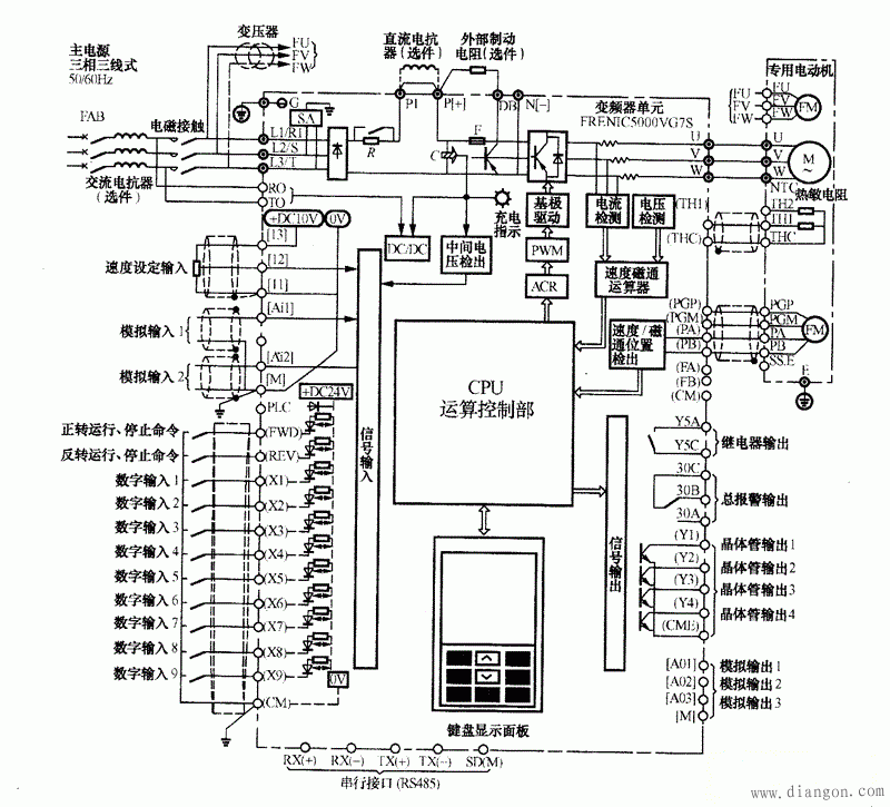 富士变频器外部接线图图片