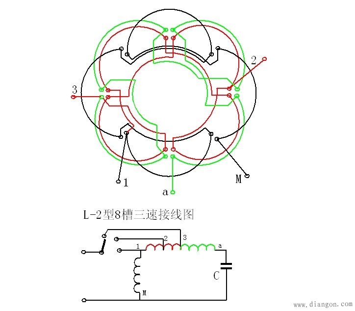 单相调速电机接线图